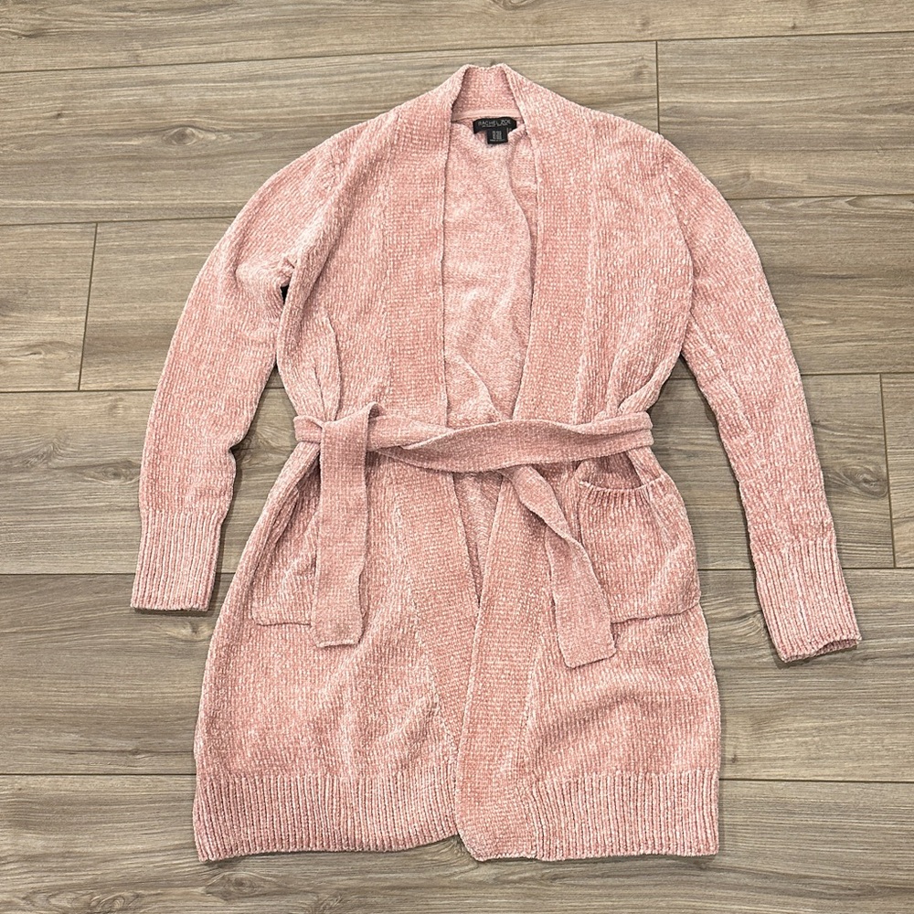 Rachel Zoe Pink Chenille Belted Robe. Women’s XS